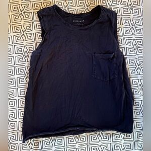 Everlane black Cotton Tank with pocket